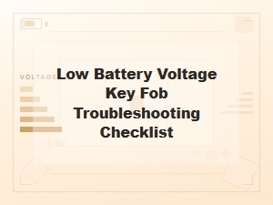 Troubleshooting a Key Fob with Low Battery Voltage