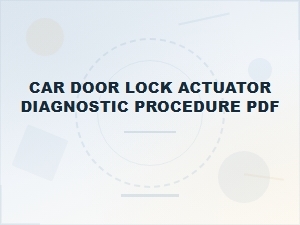 A Diagnostic Guide for Car Door Lock Actuators